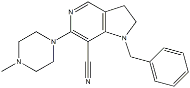 1-Benzyl-2,3-dihydro-6-(4-methyl-1-piperazinyl)-1H-pyrrolo[3,2-c]pyridine-7-carbonitrile Structure