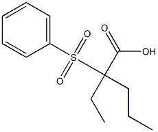 2-Ethyl-2-phenylsulfonylpentanoic acid 구조식 이미지