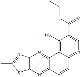 1-Hydroxy-9-methylpyrido[3,2-f]thiazolo[5,4-b]quinoxaline-2-carboxylic acid ethyl ester 구조식 이미지
