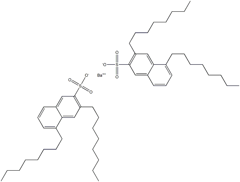 Bis(3,5-dioctyl-2-naphthalenesulfonic acid)barium salt Structure