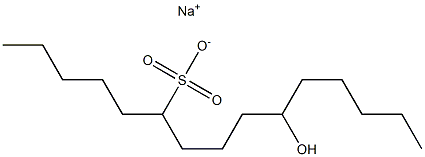 10-Hydroxypentadecane-6-sulfonic acid sodium salt 구조식 이미지