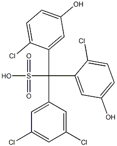 (3,5-Dichlorophenyl)bis(2-chloro-5-hydroxyphenyl)methanesulfonic acid Structure