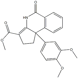1,4,5,9b-Tetrahydro-9b-(3,4-dimethoxyphenyl)-5-oxo-2H-cyclopent[c]isoquinoline-3-carboxylic acid methyl ester Structure