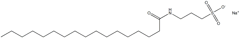 3-Heptadecanoylamino-1-propanesulfonic acid sodium salt 구조식 이미지