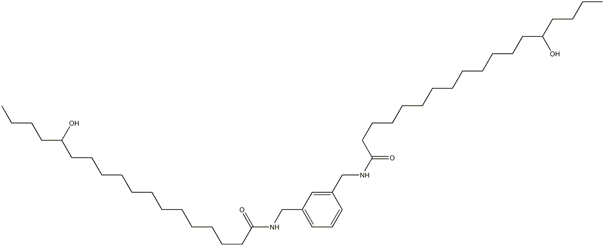 N,N'-(1,3-Phenylenebismethylene)bis(14-hydroxystearamide) 구조식 이미지