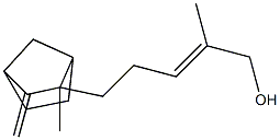 2-Methyl-5-(2-methyl-3-methylenebicyclo[2.2.1]hept-2-yl)-2-penten-1-ol 구조식 이미지