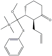 (2S,3R)-2-(2-Propen-1-yl)-3-[methoxy(phenylthio)(trimethylsilyl)methyl]cyclohexanone Structure