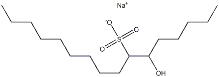 6-Hydroxyhexadecane-7-sulfonic acid sodium salt Structure