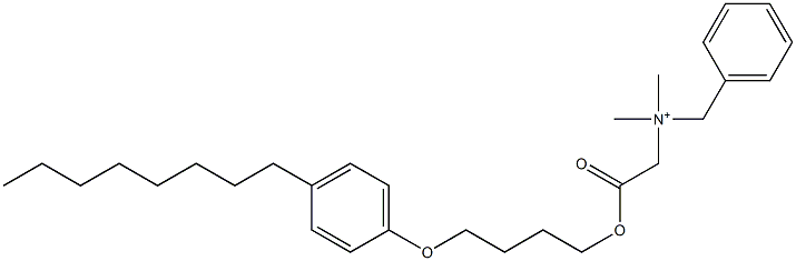 N,N-Dimethyl-N-benzyl-N-[[[4-(4-octylphenyloxy)butyl]oxycarbonyl]methyl]aminium Structure