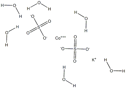 Cobalt potassium bissulfate hexahydrate Structure