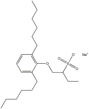 1-(2,6-Dihexylphenoxy)butane-2-sulfonic acid sodium salt Structure