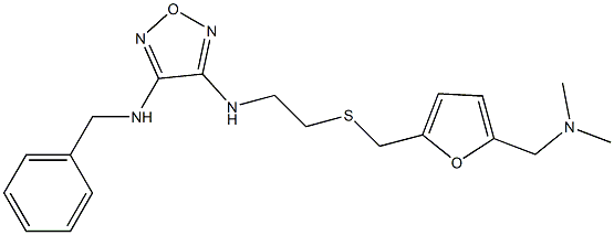 3-[[2-[[[5-[(Dimethylamino)methyl]furan-2-yl]methyl]thio]ethyl]amino]-4-benzylaminofurazan Structure