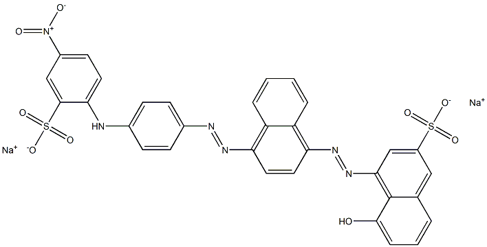 1-[[4-[[4-[(4-Nitro-2-sulfophenyl)amino]phenyl]azo]-1-naphtyl]azo]-8-hydroxy-3-naphthalenesulfonic acid disodium salt Structure