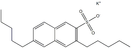 3,6-Dipentyl-2-naphthalenesulfonic acid potassium salt Structure