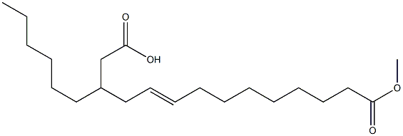 12-Carboxymethyl-9-octadecenoic acid 1-methyl ester Structure