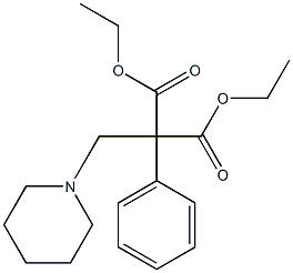 Phenyl(piperidinomethyl)malonic acid diethyl ester Structure