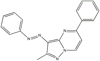 2-Methyl-3-(phenylazo)-5-phenylpyrazolo[1,5-a]pyrimidine Structure