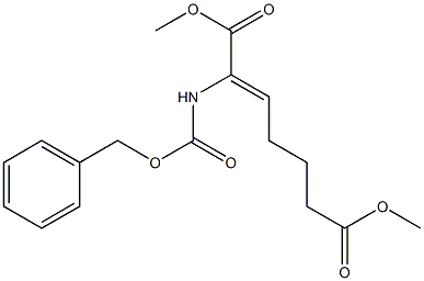 2-[[(Benzyloxy)carbonyl]amino]-2-heptenedioic acid dimethyl ester Structure