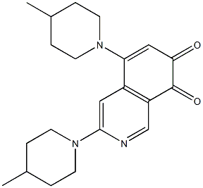 3,5-Bis(4-methylpiperidin-1-yl)isoquinoline-7,8-dione 구조식 이미지