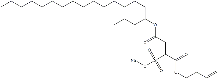 2-(Sodiosulfo)succinic acid 4-nonadecyl 1-(3-butenyl) ester 구조식 이미지