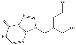 9-[(S)-4-Hydroxy-2-(hydroxymethyl)butyl]-9H-purin-6(1H)-one 구조식 이미지