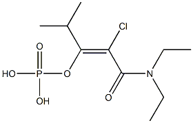 Phosphoric acid dimethyl[(E)-2-chloro-2-(diethylcarbamoyl)-1-methylvinyl] ester 구조식 이미지