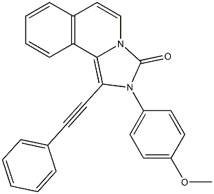 1-(Phenylethynyl)-2-(4-methoxyphenyl)imidazo[5,1-a]isoquinolin-3(2H)-one Structure