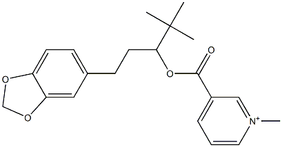 3-[[[1-(3,4-Methylenedioxyphenyl)-4,4-dimethylpentan-3-yl]oxy]carbonyl]-1-methylpyridinium Structure