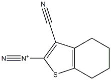 3-Cyano-4,5,6,7-tetrahydrobenzo[b]thiophene-2-diazonium Structure