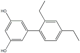 5-(2,4-Diethylphenyl)benzene-1,3-diol Structure