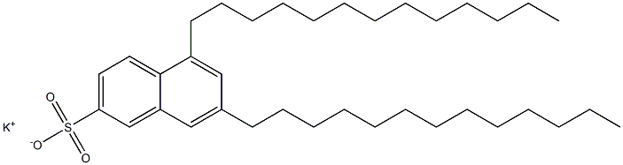 5,7-Ditridecyl-2-naphthalenesulfonic acid potassium salt 구조식 이미지