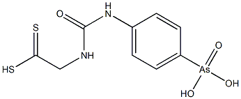 2-[3-(p-Arsonophenyl)ureido]dithioacetic acid Structure