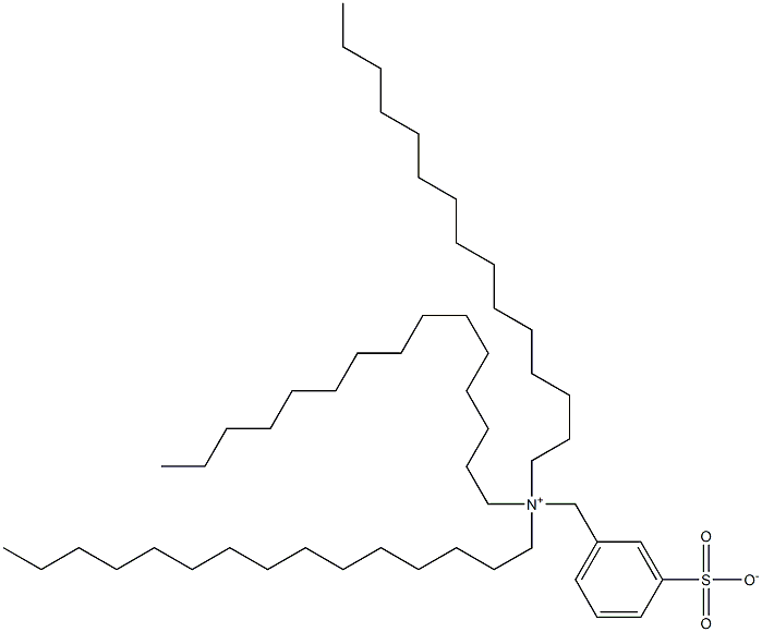 N,N,N-Trispentadecyl-3-sulfonatobenzenemethanaminium Structure