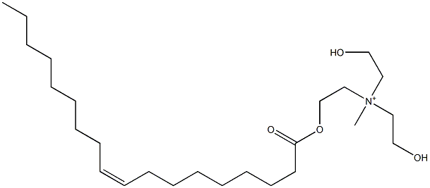 N,N-Bis(2-hydroxyethyl)-N-methyl-2-[[(Z)-1-oxo-9-octadecenyl]oxy]ethanaminium 구조식 이미지