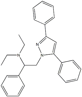 3,5-Diphenyl-1-[2-phenyl-2-(diethylamino)ethyl]-1H-pyrazole 구조식 이미지