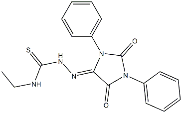 5-(4-Ethylthiosemicarbazono)-1,3-diphenyl-3,5-dihydro-1H-imidazole-2,4-dione 구조식 이미지