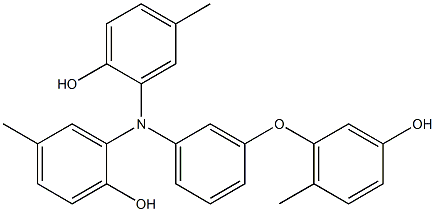 N,N-Bis(2-hydroxy-5-methylphenyl)-3-(3-hydroxy-6-methylphenoxy)benzenamine Structure