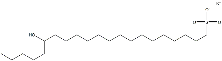 16-Hydroxyhenicosane-1-sulfonic acid potassium salt 구조식 이미지