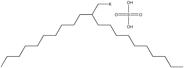 Sulfuric acid 2-decyldodecyl=potassium salt Structure