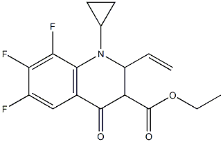 1-Cyclopropyl-6,7,8-trifluoro-1,2,3,4-tetrahydro-2-vinyl-4-oxoquinoline-3-carboxylic acid ethyl ester Structure