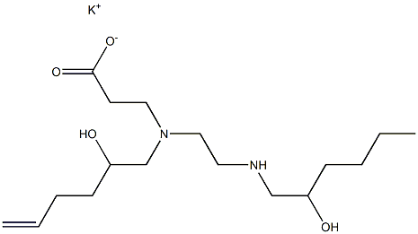 3-[N-(2-Hydroxy-5-hexenyl)-N-[2-(2-hydroxyhexylamino)ethyl]amino]propionic acid potassium salt 구조식 이미지