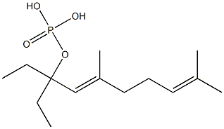 Phosphoric acid diethyl[(2E)-3,7-dimethyl-2,6-octadienyl] ester 구조식 이미지