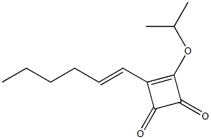 4-Isopropyloxy-3-(1-hexenyl)-3-cyclobutene-1,2-dione Structure