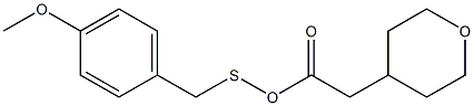 4-[(p-Methoxyphenylmethyl)thio]tetrahydro-2H-pyran-4-acetic acid 구조식 이미지