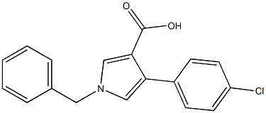 1-Benzyl-4-(4-chlorophenyl)-1H-pyrrole-3-carboxylic acid Structure