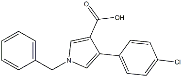 1-Benzyl-4-(4-chlorophenyl)-1H-pyrrole-3-carboxylic acid 구조식 이미지