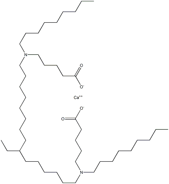 Bis[5-(dinonylamino)valeric acid]calcium salt Structure