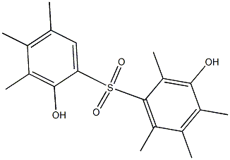 2',3-Dihydroxy-2,3',4,4',5,5',6-heptamethyl[sulfonylbisbenzene] 구조식 이미지