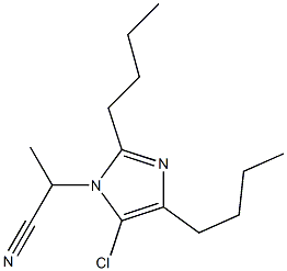 2,4-Dibutyl-1-(1-cyanoethyl)-5-chloro-1H-imidazole 구조식 이미지