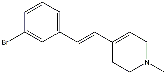 1,2,3,6-Tetrahydro-1-methyl-4-[2-(3-bromophenyl)ethenyl]pyridine Structure